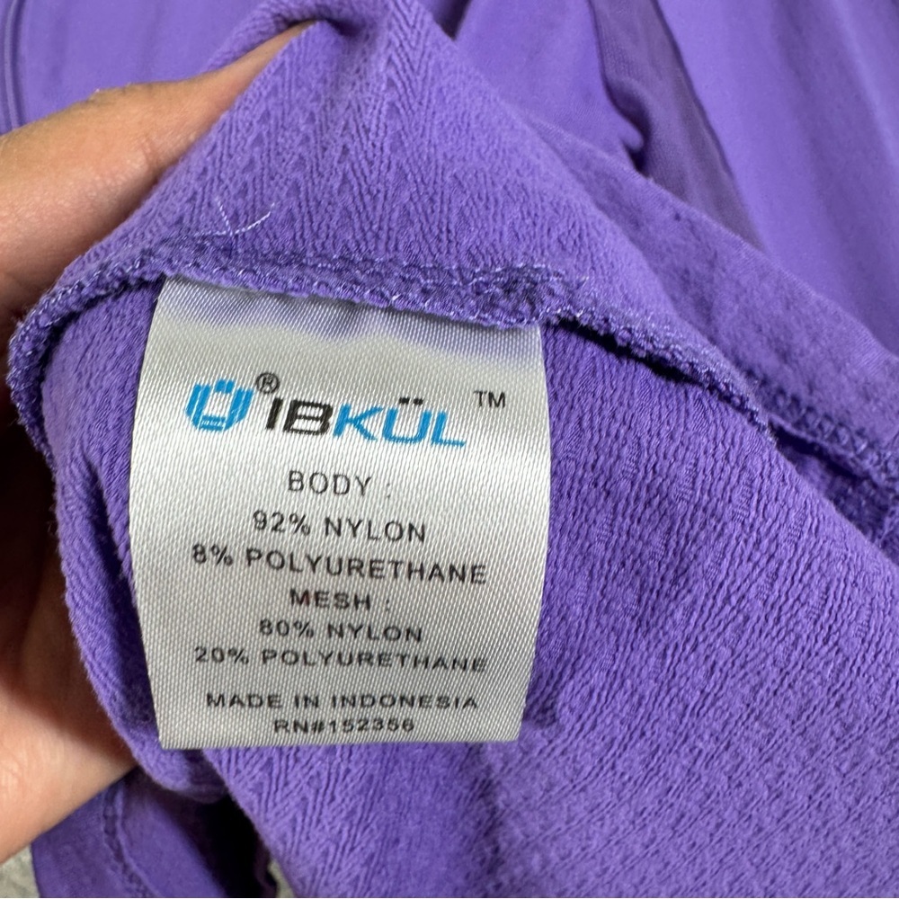 IBKUL Purple Quarter Zip Pullover XL UPF 50+ Golf Athletic Pickleball Top - Picture 9 of 16